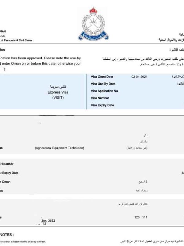 OMAN VISA
